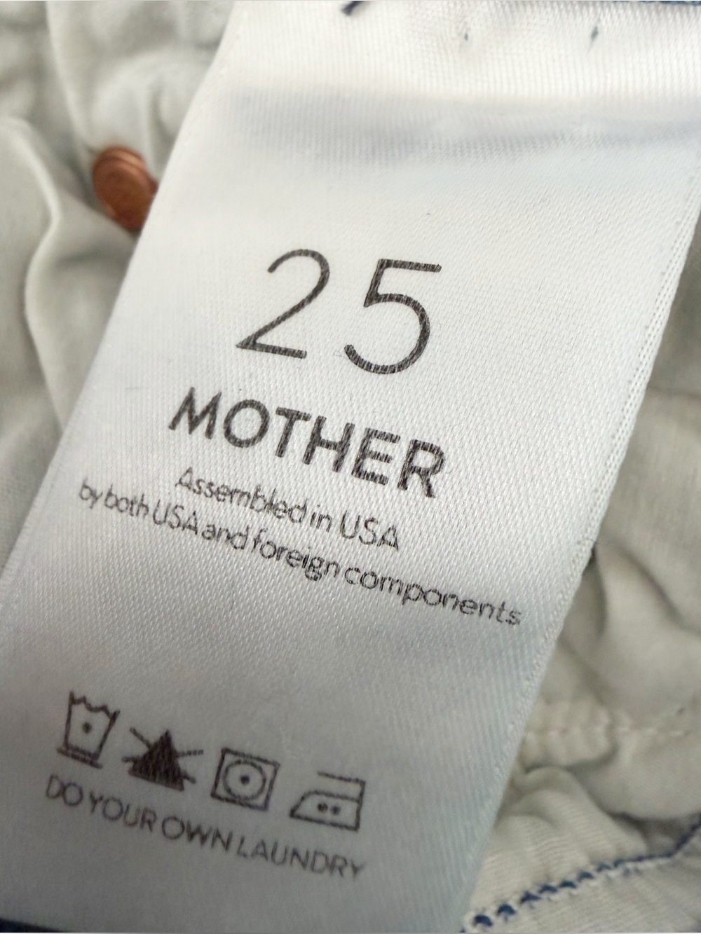 Mother Denim High Waisted Looker Ankle Chew Learning to Hula Rainbow Size 25 - Picture 8 of 12